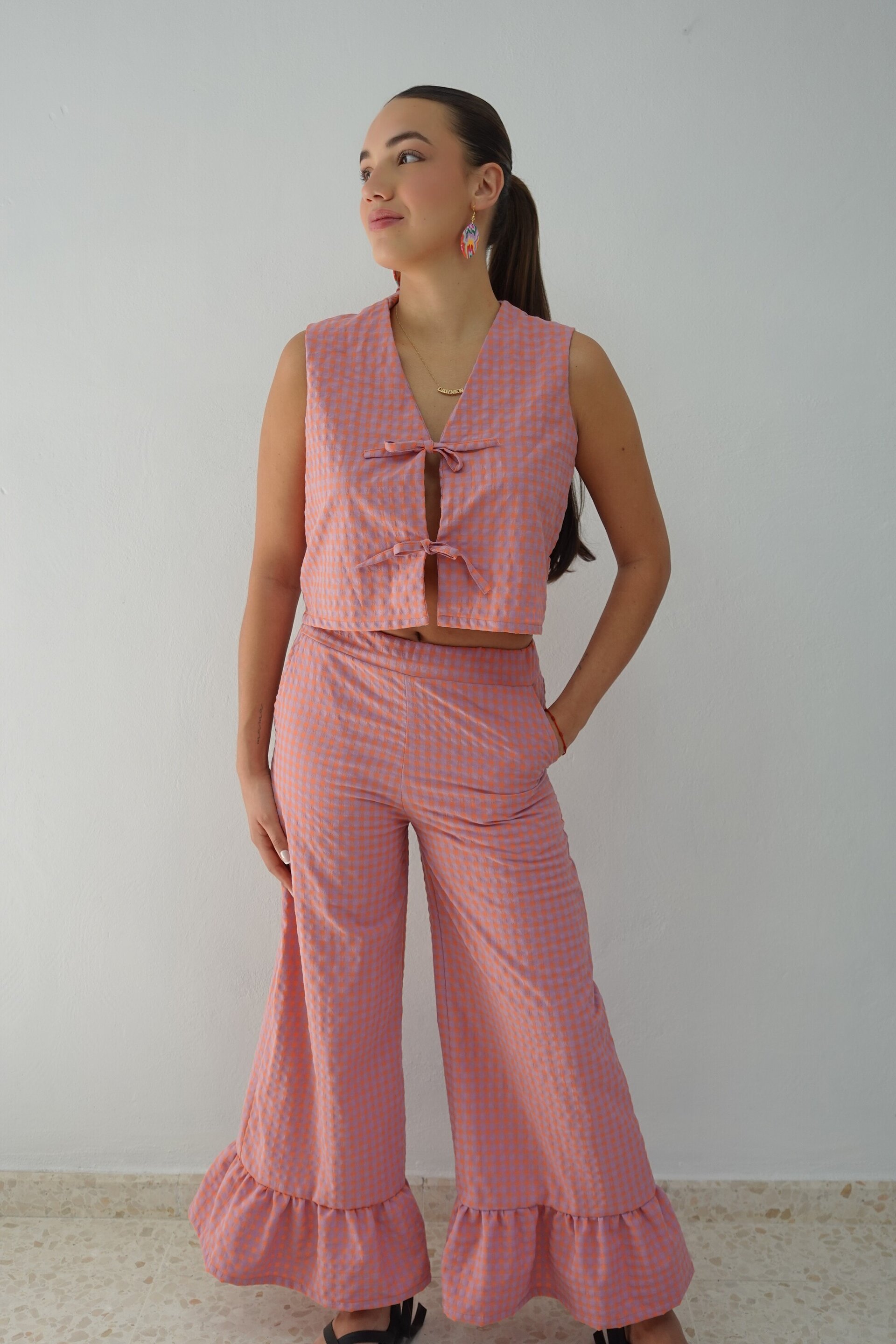 Pantalón Volante Vichy - 1