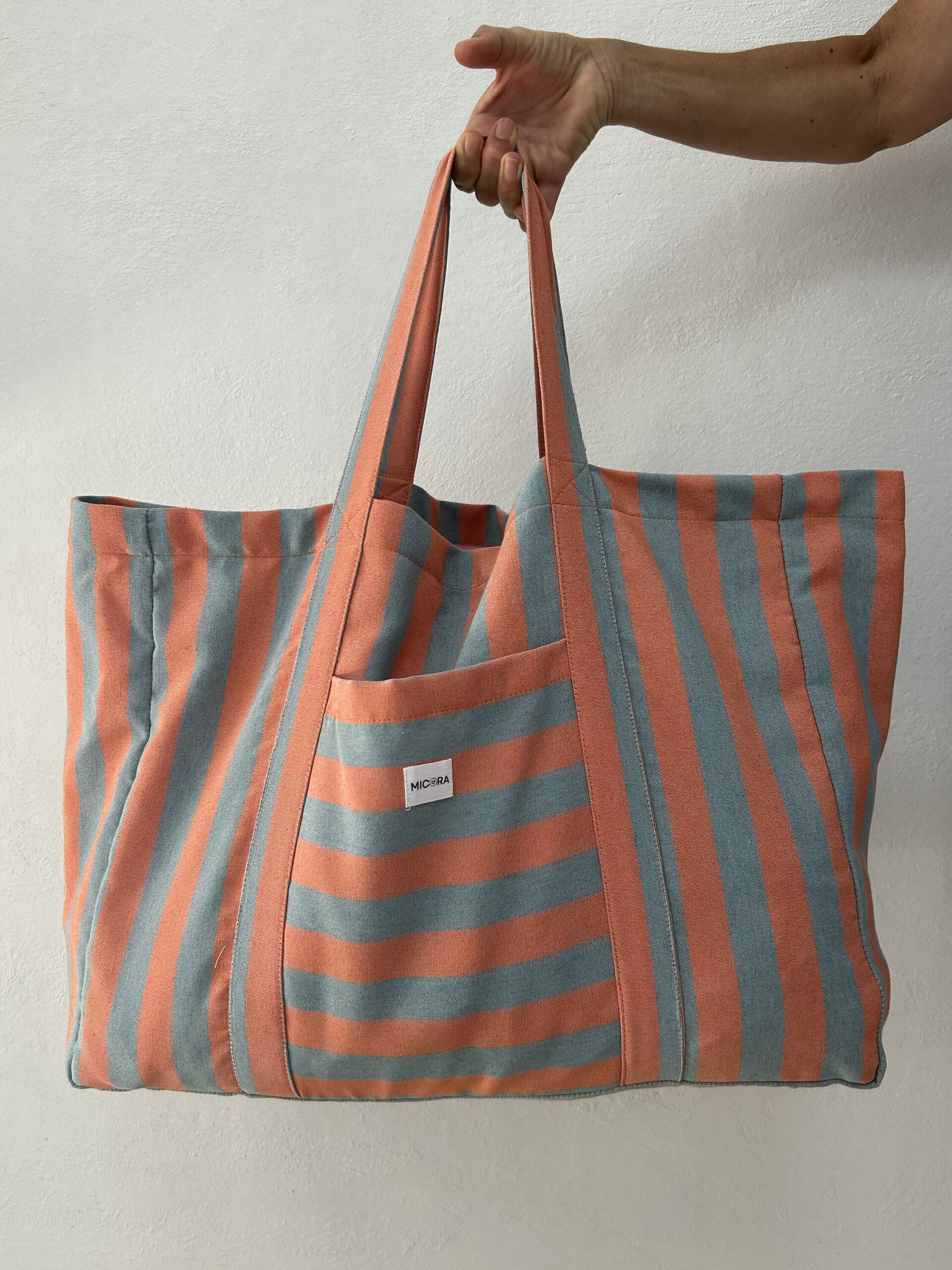 Bolso Playa Celeste y Coral - 2