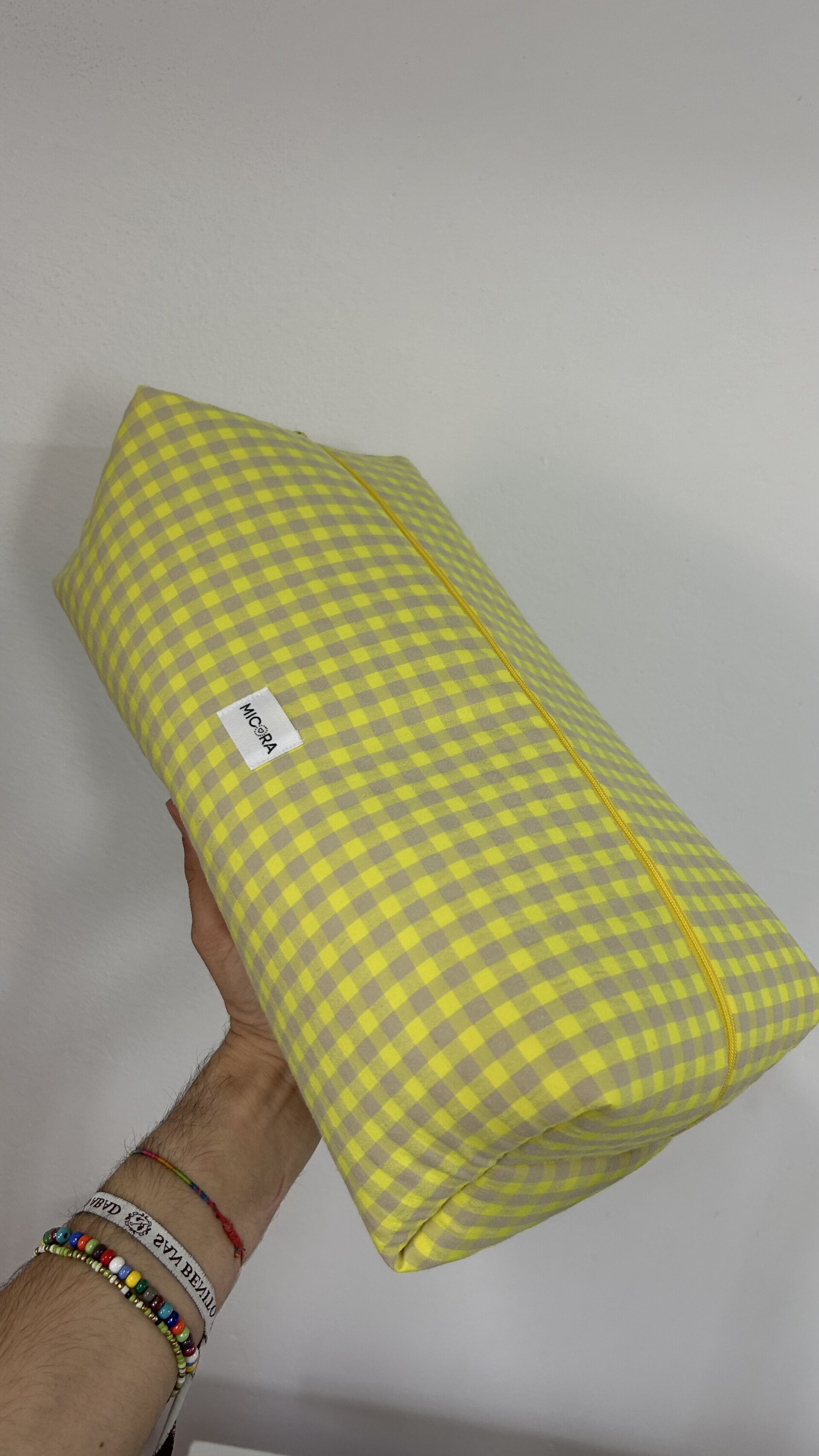 Neceser Acolchado Vichy Amarillo - 3