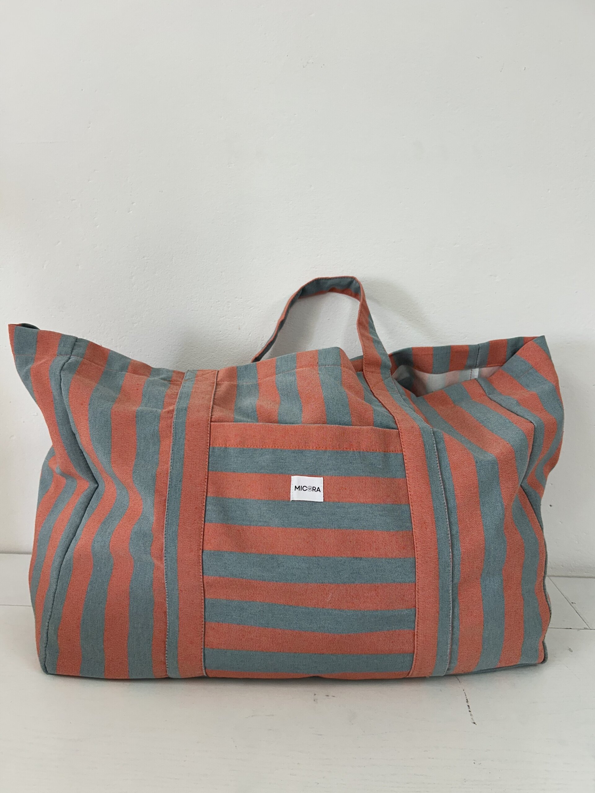 Bolso Playa Celeste y Coral - 1